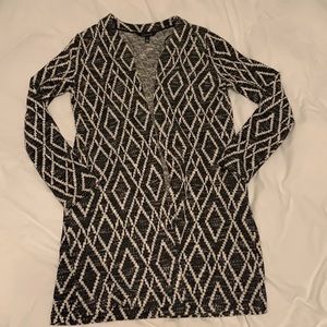 Long tall sally small women’s black and white long cardigan/ jacket